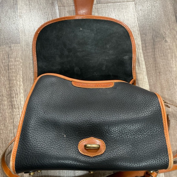 Dooney & Bourke all weather leather black preppy crossbody satchel Lagenlook Y2K - Picture 6 of 14